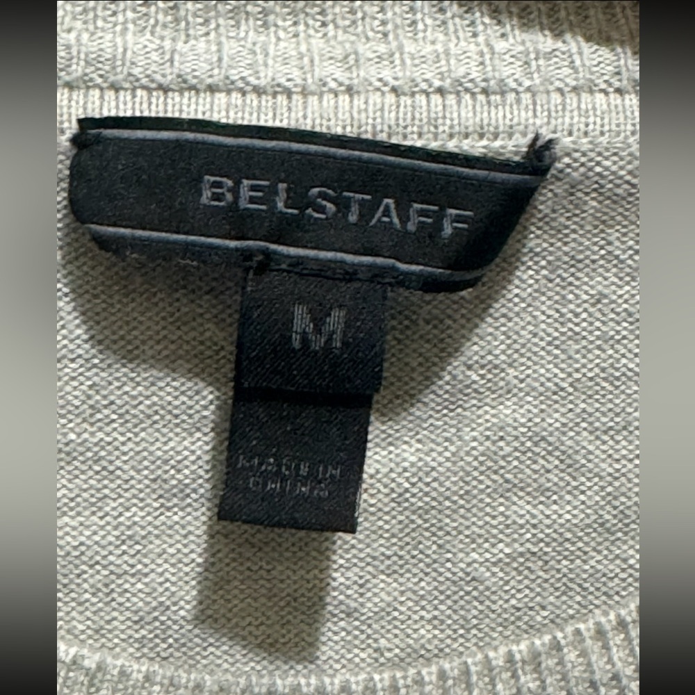 Belstaff Light Gray Crewneck Sweater - Picture 2 of 10